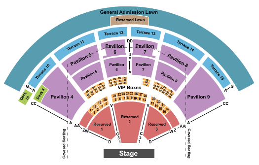 PNC Music Pavilion Rod Stewart Seating Chart